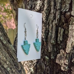 Turquoise Earrings, turquoise Jewelry arrow boho